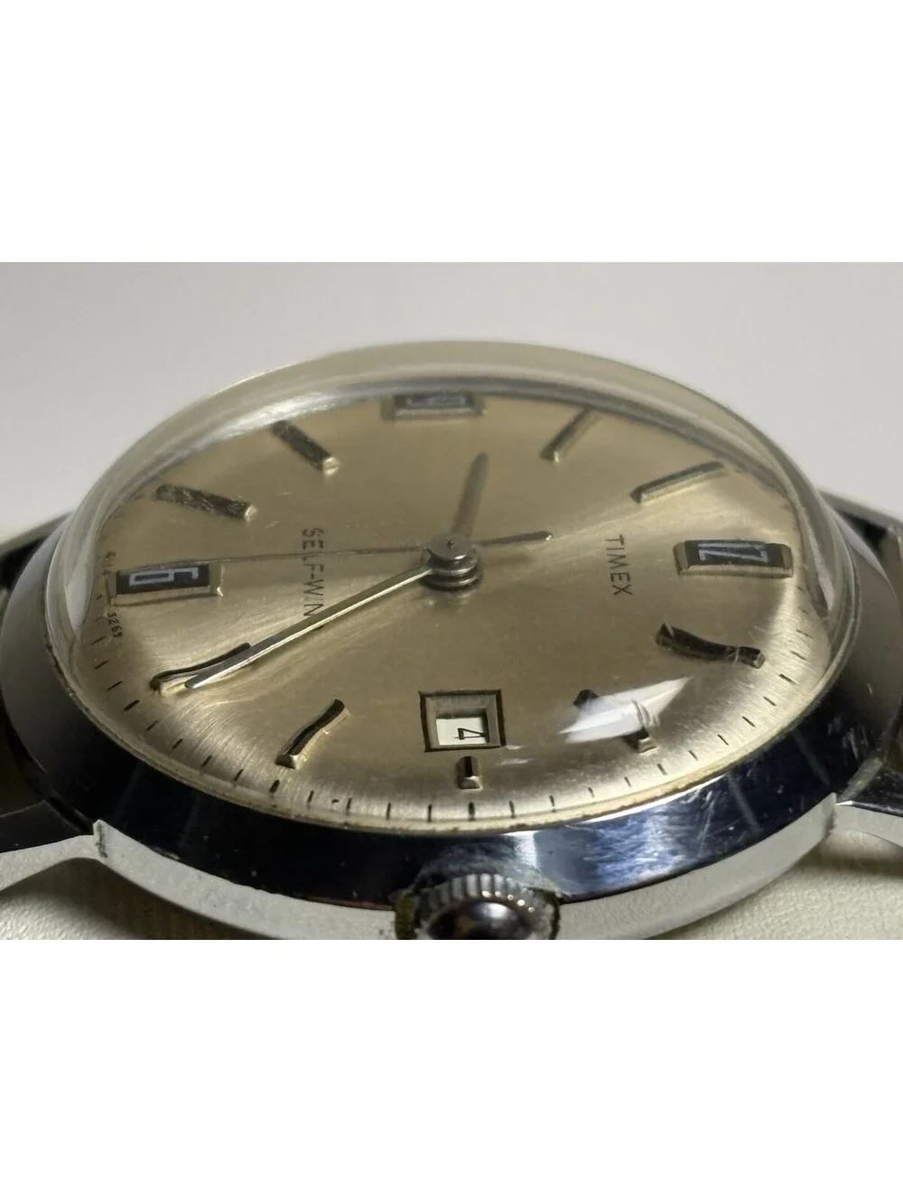 Vintage Timex Viscount Self-Wind Watch 1960-70’s Men 34mm With Date